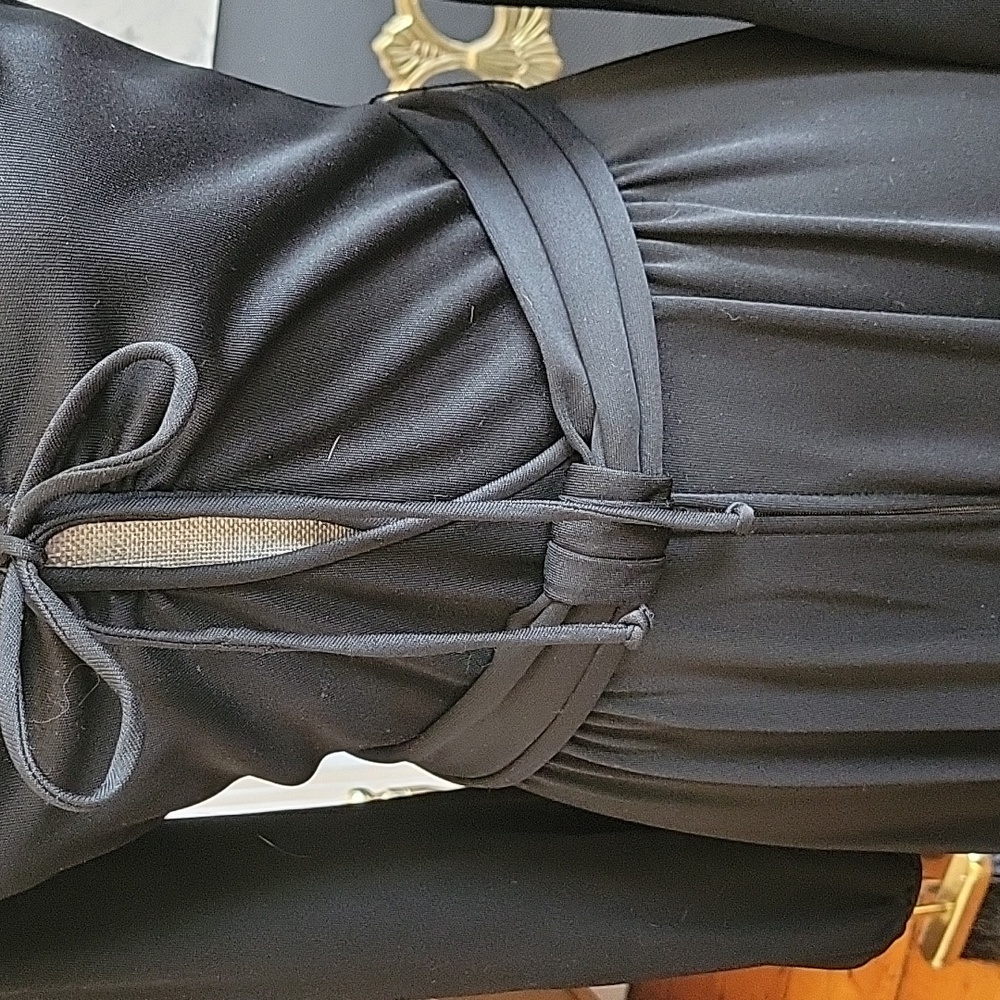 Vintage 1970's Ayres Unlimited Black Maxi Dress - Picture 3 of 11